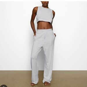 SKIMS boyfriend loose pants gray MEDIUM NEW